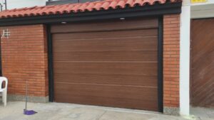 Puerta Reforzada 🚪 Portón seccional automático instalado en vivienda moderna